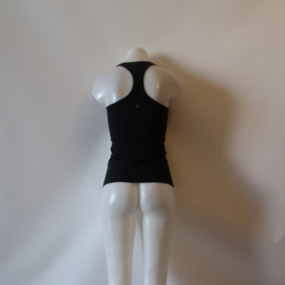 LULULEMON BLACK RUFFLE CINCH BACK TANK TOP 4 - Picture 7 of 7
